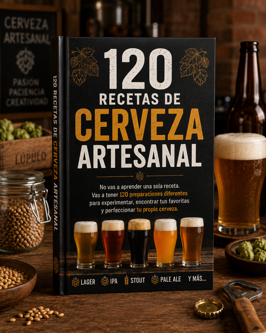 120 RECETAS DE CERVEZA ARTESANAL +5 Regalos🎁