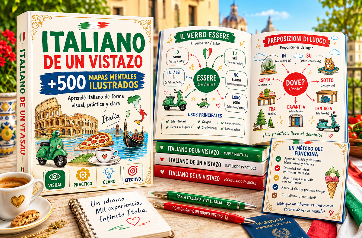 ITALIANO DE UN VISTAZO +6 REGALOS